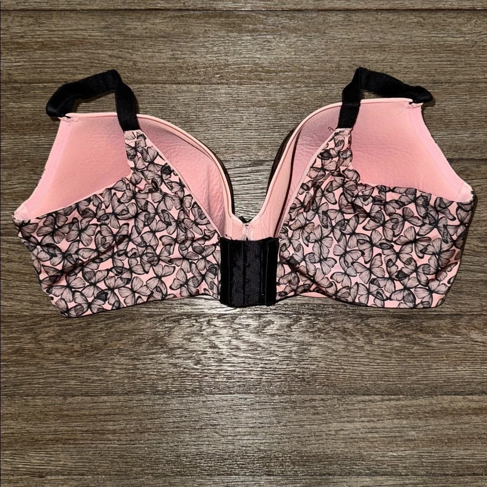 Torrid Perfect T-Shirt Bra Allover Butterfly Screen Zephyr 46DDD